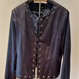 Insight Faux Leather Grommet Jacket SZ 16
